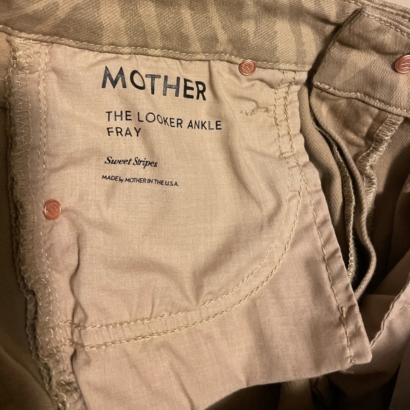 Mother The Looker Ankle Fray Jeans in Sweet Stripes Size 28 - Picture 6 of 7